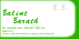 balint barath business card